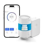 Meross Akıllı Termostat Vanası ve Hub, HomeKit Uyumlu Akıllı Radyatör Vanası, WLAN Akıllı Termostat, Uzaktan Kontrol, Siri Alexa Google Assistant Uyumlu, 6 Adaptör, Beyaz