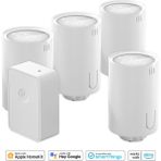 Meross MTS150H-150X4 Wi-fi Assistant ve Alexa Uyumlu Akıllı Hub ve 4 Adet Termostat Vana Seti
