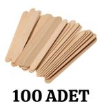Merpak Ambalaj Abeslang 100'LÜ Tahta Dil Basacağı Ahşap Çubuk Dil Basma Çubuğu Ağda Spatulası