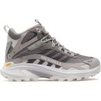 Merrell Moab Speed 2 Mıd Gtx Unisex Bot Su Geçirmez Suni Deri Gri Renkli Düz Taban 25K J037828
