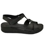 Merry Pace 242252Z Siyah Ortopedik Comfort Taban Cırtlı Kadın Sandalet Ayakkabı