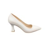 Merry Pace 6394066Z 7 cm Kadeh Topuklu Sivri Burun Kadın Stiletto Ayakkabı BEYAZ 38