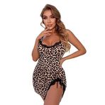 Merry See Bacak Yırtmaçlı Dantel İşlemeli Gecelik Babydoll iç giyim Çok Renkli XXL
