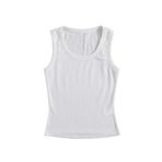 Merry See Düz Renk Kadın Kolsuz Bluz Crop Top Beyaz M