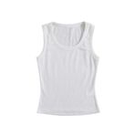 Merry See Düz Renk Kadın Kolsuz Bluz Crop Top Beyaz S