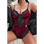 Merry See Kadife Body Gecelik Babydoll - Orjinal