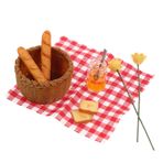 MERRYHAPY 1 Takım Küçük Ekmek Sepeti Oyuncak Ev Boş Hasır Sepet Mutfak Aksesuarları Minyatür Ekmek Sepeti Modeli Minyatür Gıda Piknik Oyuncak Ev Minyatür Çocuk Oyuncakları Bal Ob11 Bez Mini