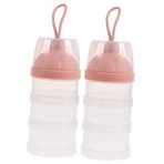 MERRYHAPY 2 Süt Tozu Kutusu Bebek Süt Tozu Dağıtıcı Formül Dağıtıcı Bebek Maması Tutucu Süt Tozu Kabı Süt Tozu Tutucusu Formül Tutucu Pp Yüksek Kapasiteli Seyahat Organizatör