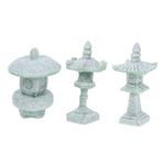 MERRYHAPY 3 Pcs Bahçe Heykeli Mini Kumtaşı Zen Bahçe Aksesuarları Peri Bahçe Aksesuarları Mikro Peyzaj Dekorasyonu Terrarium Japon Zen Bahçe Masa Dekoru