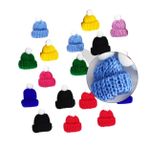 MERRYHAPY 40 Mini Bere Lolipop Şapkaları Noel Baba Telefonu Aksesuarları Ponponlu Mini Örgü Şapkalar Sevimli Bebek Şapka Mini Noel Şapkaları Noel Şapkası Örgü Ipliği Çantalar Atkı Çocuk