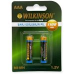 Mersa Wilkinson Şarjlı Ince 1100 Mah Aaa 2'li Pil