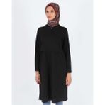 Mersha Collection Emzirme Özellikli Tunik - Lohusa Anneler Için Pratik Tasarım - Siyah - 38