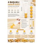 Mersi Shop 4 Başlıklı Hamur Kesici ve Şekillendirici Aparat Değiştirilebilir Desenli - Turuncu