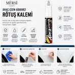 Mersi Shop Araç Çizik Giderici Rötuş Kalemi Siyah Oto Boya Tamir Kalemi - Beyaz