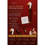 Mersi Shop Kartal Figürlü 16 cm Tükenmez Kalem – Şık ve Dekoratif Hediyelik Kalem - Beyaz