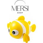 Mersi Shop Kurmalı Yüzen Balık Banyo Oyuncağı | Su Içinde Hareket Eden Bebek ve Çocuk Banyo Oyuncağı - Sarı