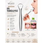 Mersi Shop Paslanmaz Çelik Dil Temizleyici – Ağız Kokusu Giderici Hijyen Ürünü - Gümüş