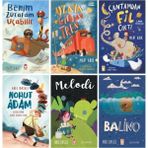 Mert Arık - Anıl Basılı 6 Kitap Set - Benim Zürafam Uçabilir - Çantamdan Fil Çıktı - Balino - Melodi