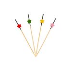 Mert Bambu Kürdan Yıldız Mix 12 Cm 50'li B1512b