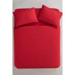 Mert Collection Çarşı Tek Kişilik Nevresim Takımı Lastikli Çarşaf - Kırmızı - 160 x 220 cm