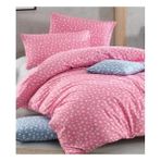 Mert Collection Çarşı Tek Kişilik Yorgan Kılıfı 1 Adet Yastık Kılıfı Yıldız Desen - Açık Pembe - 160 x 220 cm