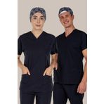 Mert Giyim Lacivert Üst Scrubs Terrycotton Doktor Hemşire Forma