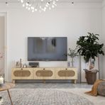 Mert Sert Mobilya Elena Hazeran 180CM Tv Sehpası, Tv Ünitesi, Iskandinav Tv, Bohem Tv - Meşe