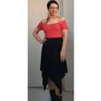 Mertcan Butik Siyah beli lastikli asimetrik penye viskon etek