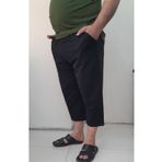 Mertcan Butik Siyah penye viskon günlük beli lastikli cepli kapri boy pantolon
