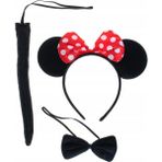Mertonline Nessiworld minnie Mouse Kostüm Seti Taç Kuyruk Papyon Gösteri Seti