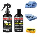 Mertox Araç Araba Otomobil Oto Temizlik Seti - Cilalı Oto Şampuanı + Hızlı Cila 2X500ml