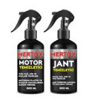 Mertox Araç Araba Otomobil Oto Temizlik Seti Ürünleri - Motor Temizleyici + Jant Temizleyici 2X500ml Malzemeleri