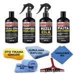 Mertox Araç Araba Otomobil Oto Temizlik Ve Bakım Seti Cilalı Oto Şampuanı+Torpido Parlatıcı+Hızlı Cila Ve İnce Pasta Çizik Giderici 4X500ml