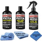 Mertox Oto Araç Araba Pasta Cila Seti 3X500ML -Ince Çizik + Orta Çizik Giderici Pasta + Hızlı Cila