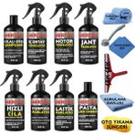 Mertox Otomobil Araç Araba Oto Temizlik Bakım Ürünleri Seti 8X500ML (Şampuan+Iç Detay+Motor+Hızlı Cila+Torpido+Lastik+Jant+Pasta