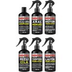 Mertox Otomobil Araç Araba Oto Temizlik Seti Oto Şampuanı+Araç Kokusu+Motor+Hızlı Cila+Torpido+Lastik 6X500ML