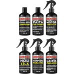 Mertox Otomobil Araç Araba Oto Temizlik Seti Oto Şampuanı+Pasta+Motor+Hızlı Cila+Torpido+Lastik 6X500ML