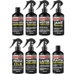Mertox Otomobil Araç Araba Oto Temizlik Seti Şampuan+Iç Detay+Motor+Hızlı Cila+Torpido+Lastik+Jant+Pasta 8X500ML