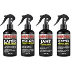 Mertox Otomobil Araç Araba Oto Temizlik Seti Ürünleri Motor Jant Iç Detay Temizleyici ve Lastik Parlatıcı 4X500ML