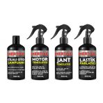 Mertox Otomobil Araç Araba Oto Temizlik Seti Ürünleri Motor Jant Temizleyici Oto Şampuanı ve Lastik Parlatıcı 4X500ML