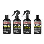 Mertox Otomobil Araç Araba Oto Temizlik Seti Ürünleri Oto Şampuanı+Lastik Parlatıcı+Hızlı Cila+Ince Pasta 4X500ML
