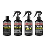 Mertox Otomobil Araç Araba Oto Temizlik Seti Ürünleri Oto Şampuanı+Motor Temizleyici+Hızlı Cila+Lastik Parlatıcı 4X500ML