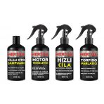 Mertox Otomobil Araç Araba Oto Temizlik Seti Ürünleri Oto Şampuanı+Motor Temizleyici+Hızlı Cila+Torpido Parlatma 4X500ML