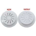 Mertsan Ayarlı Cam Menfezi Beyaz 18 cm Havalandırma Özelliği ile Ayarlanabilir