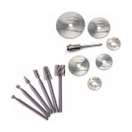 Merttools 12'li HSS Matkap Ucu Seti Ahşap Oyma Dremel ve Döner Dairesel Mini Testere ile Çok Amaçlı Kullanım