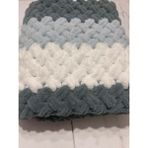 Merut Style El Örgüsü Karışık Renk Hasır Desen Bebek ve Tv Battaniyesi - 100 x 180 cm - Renkli