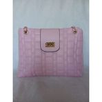 Merut Style Süngerli Nakışlıi Ç Kısım Astarlı Kapak Aksesuarlı Kadın Omuz Çantası - 22x33 - Pudra - Pembe