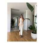MERVE AKSOY Sindy Sıfır Kol Jarse Elbise - Taş