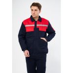 Mervem 7/7 Gabardin Robalı Mont Reflektörlü - Lacivert - Kırmızı