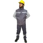 Mervem Iş Elbisesi Yelek Pantolon Takım 7/7 Gabardin Kumaş - 2XL